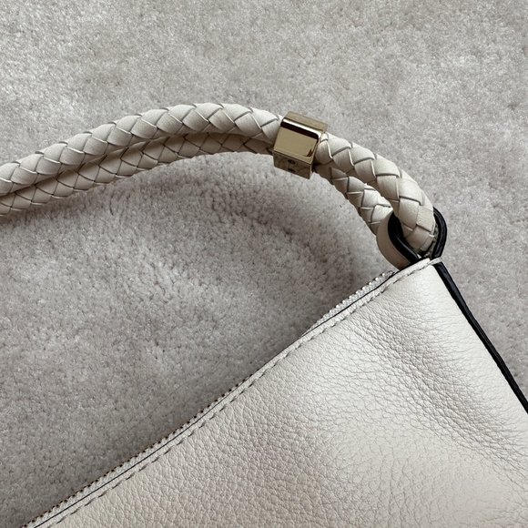 NWT Michael Kors Lexington Large Pebbled Leather Shoulder Bag | Light Cream - Picture 5 of 12